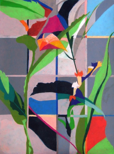 Leaf Forms Stained Glass;
watercolor and oil pastel on paper, 24 x 18" Leaf Forms Stained Glass;
watercolor and oil pastel on paper, 24 x 18"